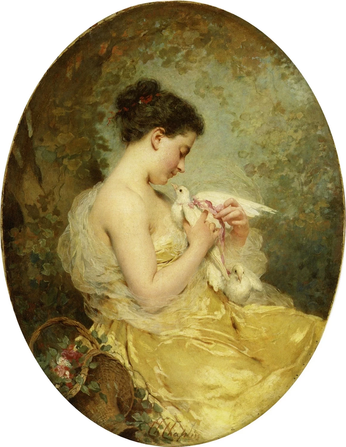 Una bellezza con le colombe